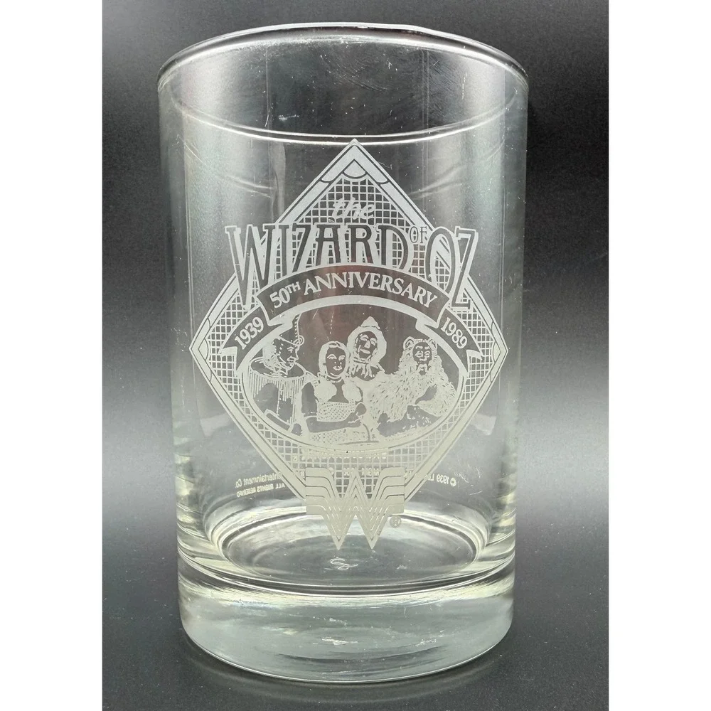 Vintage 1989 Whataburger Wizard of Oz 50th Anniversary Glass Tumbler MGM Turner